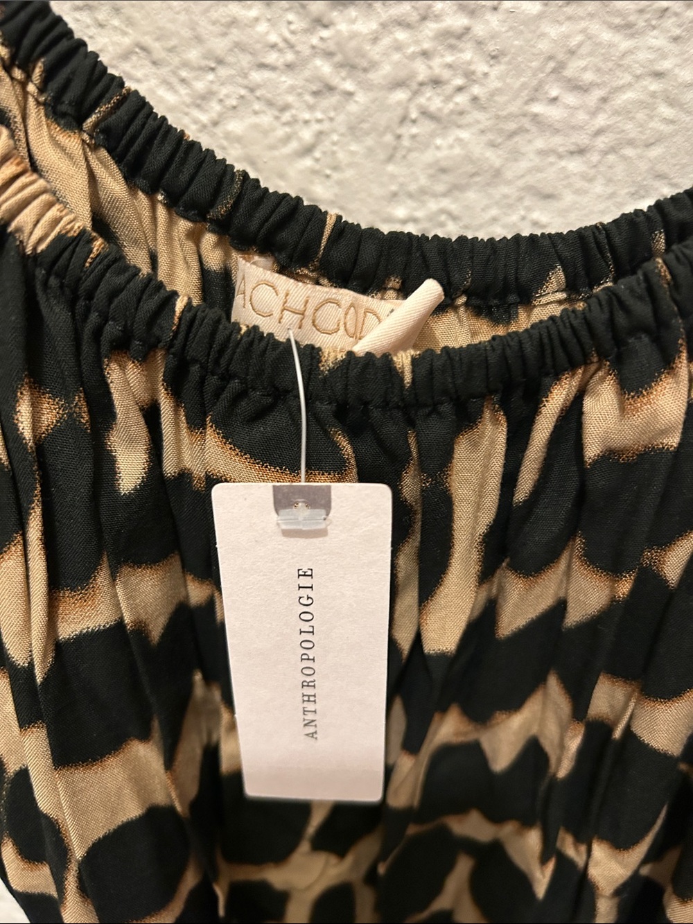 ⭐️ANTHROPOLOGIE ⭐️BEACHGOLD NWT Leopard-Print Puff Sleeve Mini Dress - Picture 3 of 11